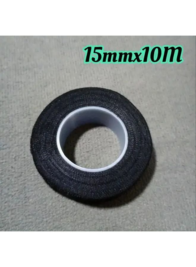شريط عازل كهربائي أسود بعرض 15 مم مقاوم للحرارة ومقاوم للماء بطول 393.7 بوصة - Image 1