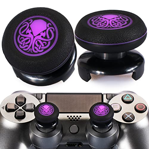 PlayRealm موسع عصا التحكم FPS من بلايريلم وغطاء مطاطي سيليكوني للطباعة 2 مجموعة لجهاز PS5 دوالسنس وPS4 وحدة التحكم (سرّ كاثولو) - Image 1