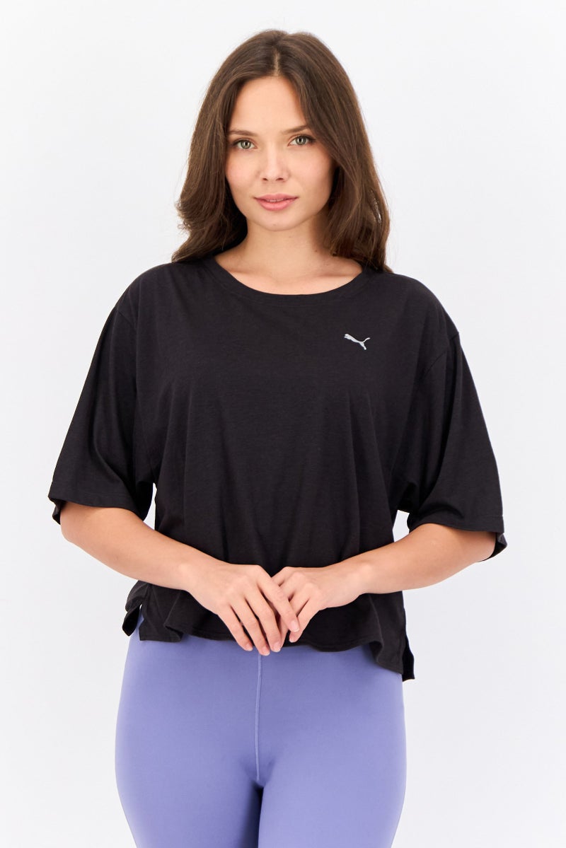 PUMA Women Sportswear Fit Short Sleeves Outdoor Top, Black - Image 1