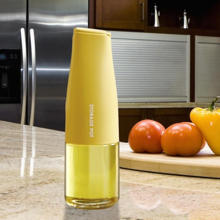 BSITFOW Soy Sauce Dispenser 500 ml Large Capacity Olive Oil Dispenser with Advanced Automatic Lid Olive Oil Dispenser Cooking Oil Dispenser with Non Drip Spout for Kitchen Oil Soy Sauce Vinegar