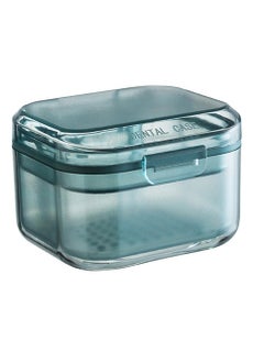 Excefore Leak Proof Denture Case, Retainer Case Orthodontic Denture Cup with Strainer, with Drain Tray, for Dentures, Partial Dentures, Traditional Braces, Etc  - Image 1