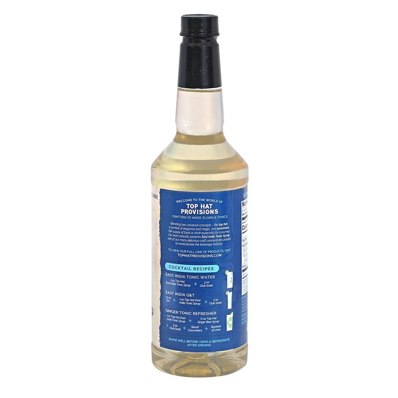 Top Hat East India Craft Concentrated Quinine Tonic Drink Syrup - 5x Natural Quinine Wellness Tonic Water Concentrate - Just Add Club Soda - 32oz bottle - Image 2