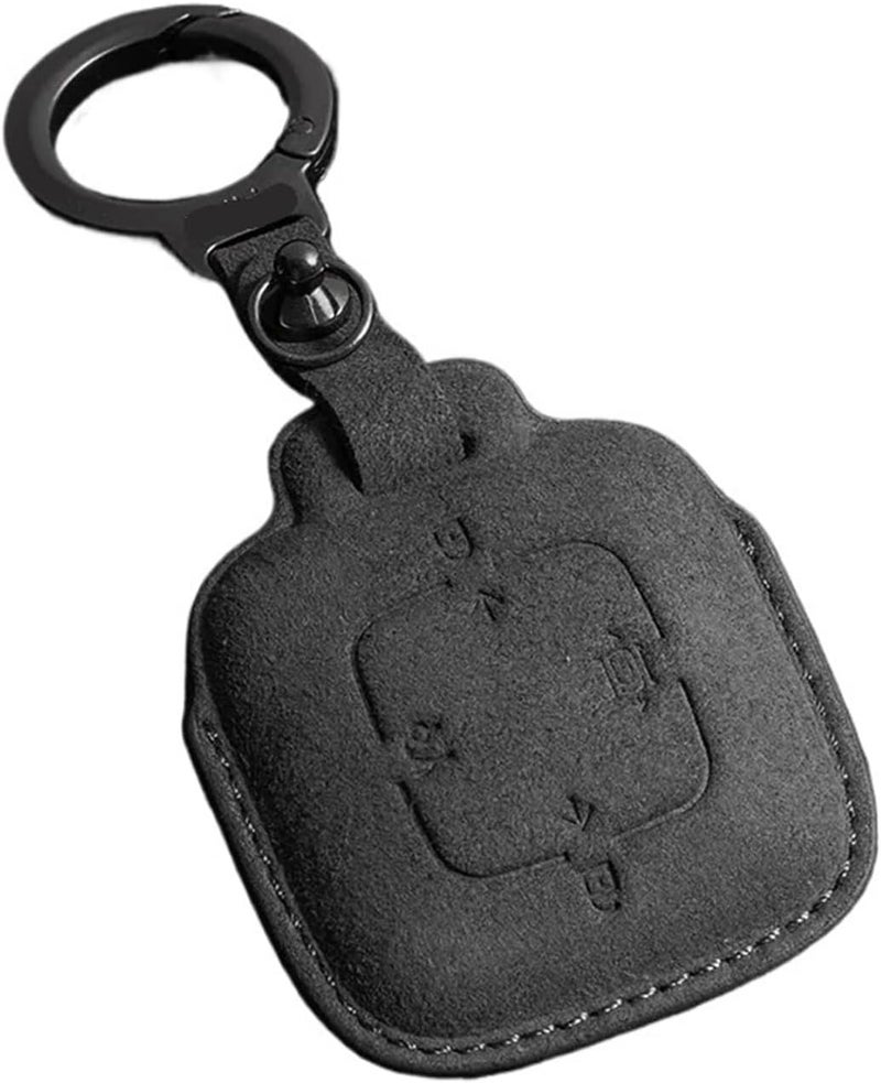 Compatible for ZEEKR 001 X 2023 2024 Suede Leather 4 Buttons Car Key Case Cover Protector Shell Holder Keychain Accessories(Style 6) - Image 5