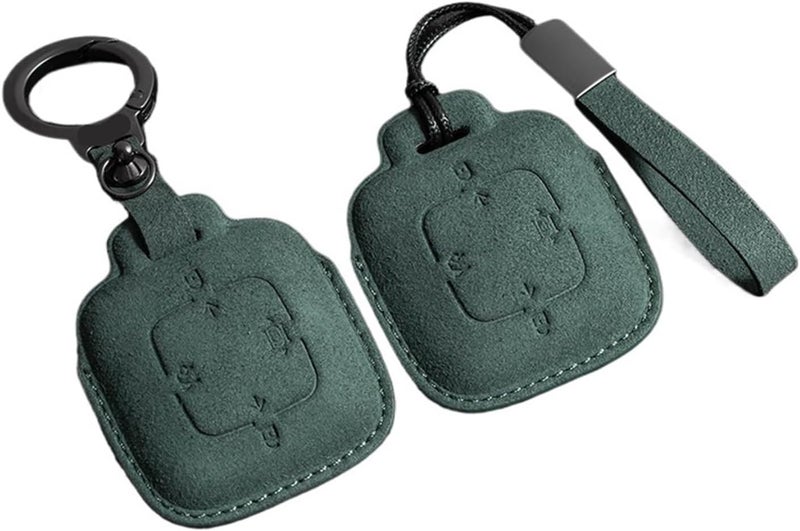 Compatible for ZEEKR 001 X 2023 2024 Suede Leather 4 Buttons Car Key Case Cover Protector Shell Holder Keychain Accessories(Style 6) - Image 2
