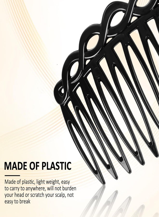 COMNICO 6 Pcs French Hair Side Combs (black,white) - Image 3