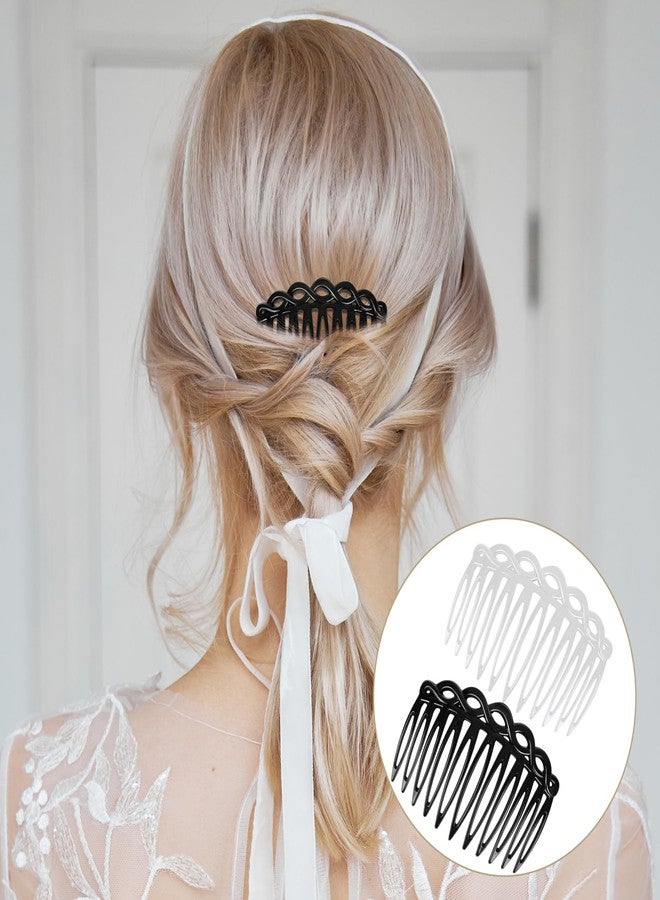 COMNICO 6 Pcs French Hair Side Combs (black,white) - Image 5