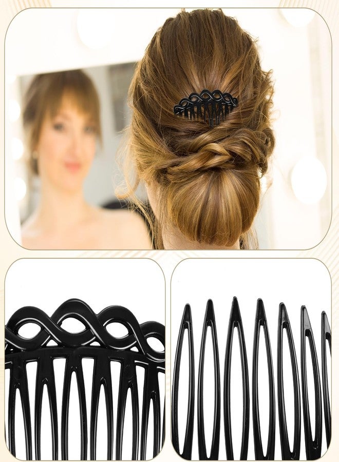 COMNICO 6 Pcs French Hair Side Combs (black,white) - Image 4