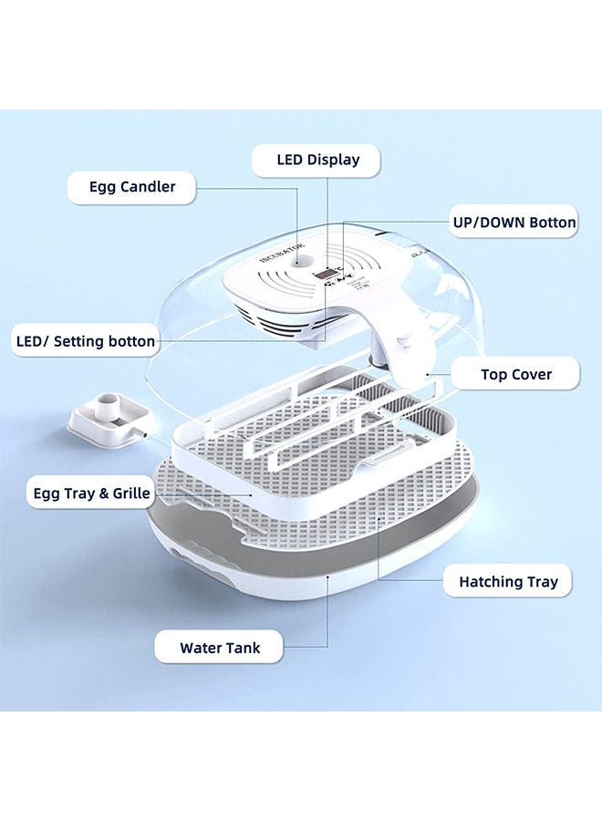 Egg Incubator 16 Eggs Incubators for Hatching Eggs with Automatic Egg Turning, Egg Candler and Automatic Water Adding for Hatching Chickens Ducks Geese Quails