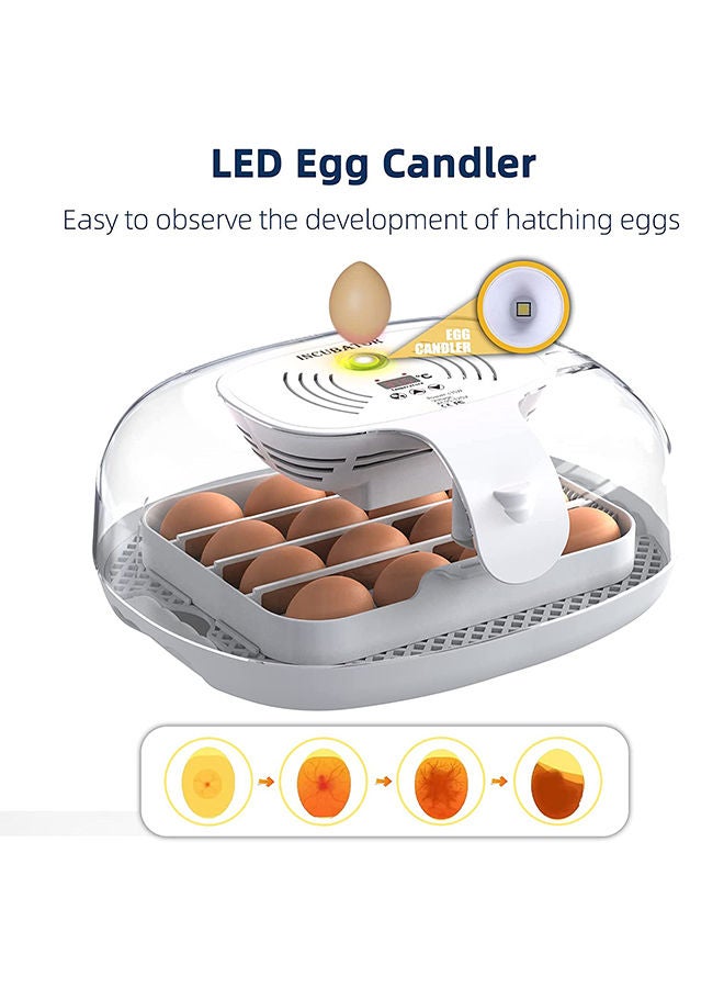 Egg Incubator 16 Eggs Incubators for Hatching Eggs with Automatic Egg Turning, Egg Candler and Automatic Water Adding for Hatching Chickens Ducks Geese Quails