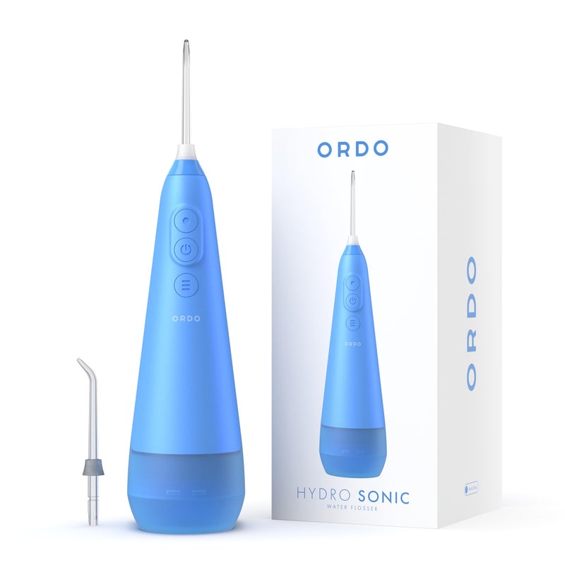 Ordo Water Flossers for Teeth Cordless IPX7 Waterproof Oral Irrigator 3 Pressure Settings Portable Rechargeable Electric Sonic Flosser Dental Professional Recommended Arctic Blue - Image 2