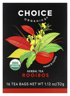 Choice Organic Teas Herbal Tea Rooibos Caffeine-Free 16 Tea Bags 1.12 oz (32 g) 