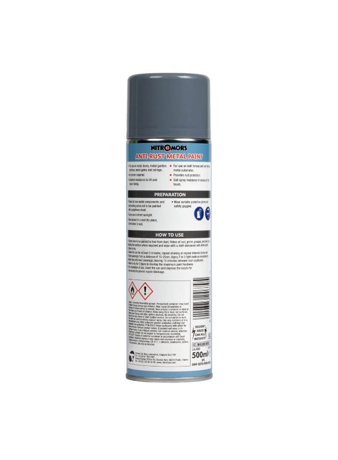 Nitro Mors Nitromors Anti-Rust Hammered Metal Spray Paint No Primer Required Color Grey 500ml - Image 2