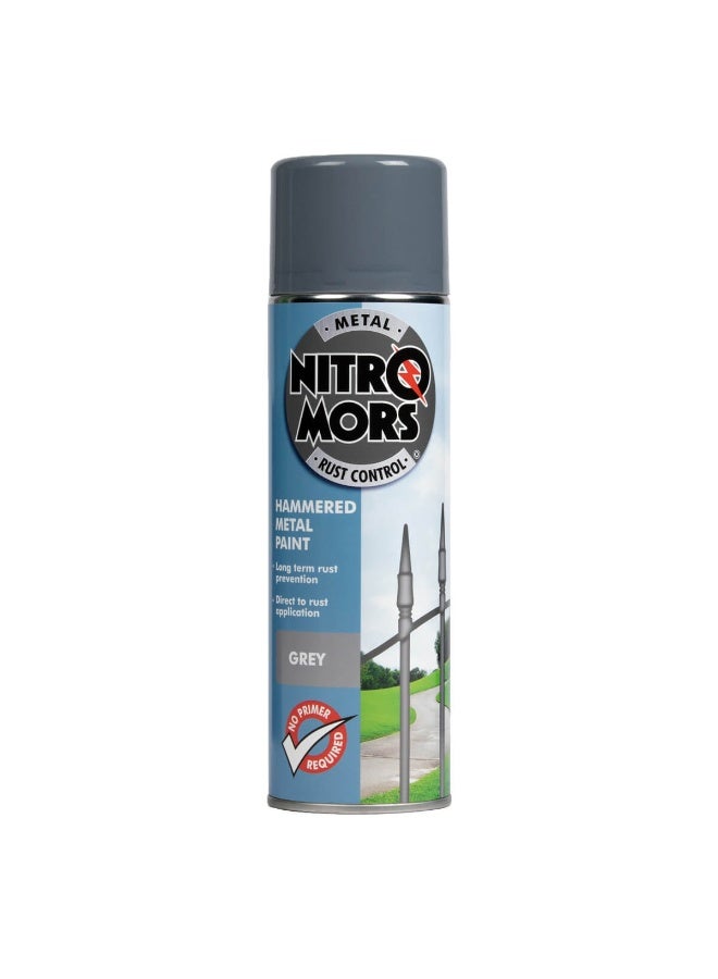 Nitro Mors Nitromors Anti-Rust Hammered Metal Spray Paint No Primer Required Color Grey 500ml - Image 1