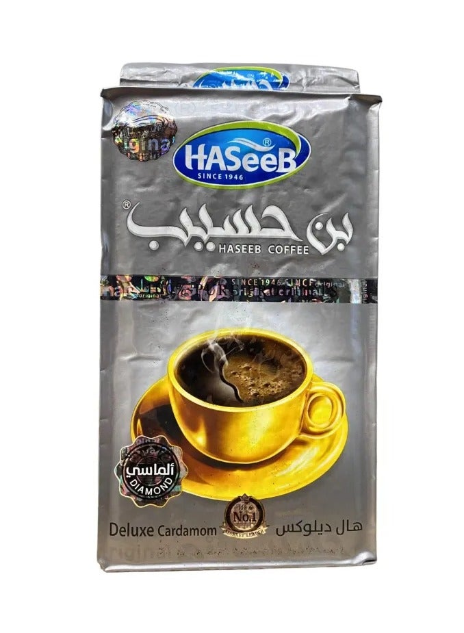 بن حسيب قهوة حسيب دايموند – هيل فاخر، 500 غرام مزيج قهوة عربية أصلية - Image 1