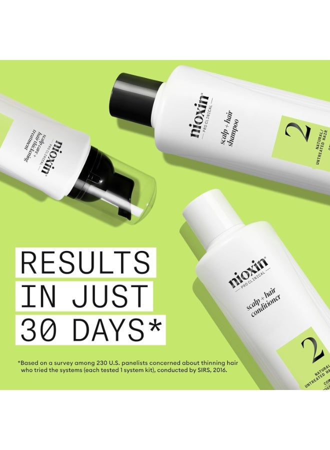 نيوكسين شامبو وبلسم نيوكسين سيستم ٢، مُعبأ مسبقًا، للشعر المُعالج طبيعيًا مع تساقط مُتقدم، ٣٣.٨ أونصة سائلة (قد تختلف العبوة) - Image 3