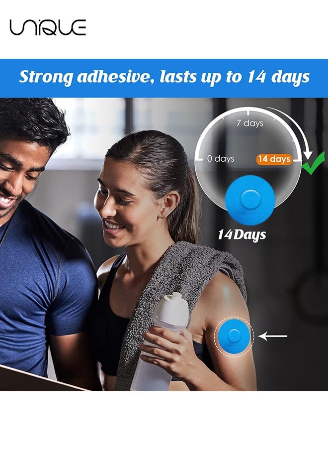 Unique - Freestyle Adhesive Patch, 25 PCS Good for Libre– Enlite – Guardian –Pre-Cut Back Paper Waterproof Libre2/3 Sensor Covers（Blue） - Image 1