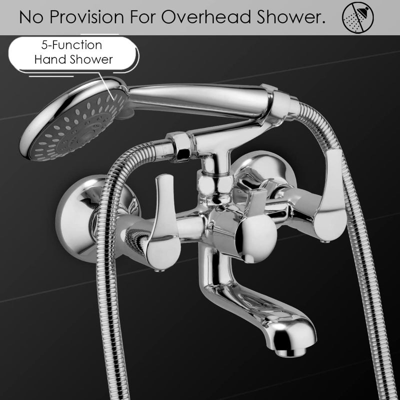 ALTON ESA9295 Brass Wall Mixer With 3Function Hand Shower SS304 Grade 15 Meter Tube and Crutch Chrome Finish - Image 4