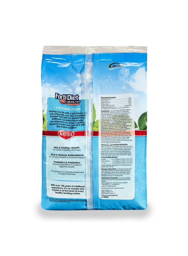 Kaytee Forti-Diet Pro Health Cockatiel Pet Bird Food with Safflower, 4 Pound - Image 2