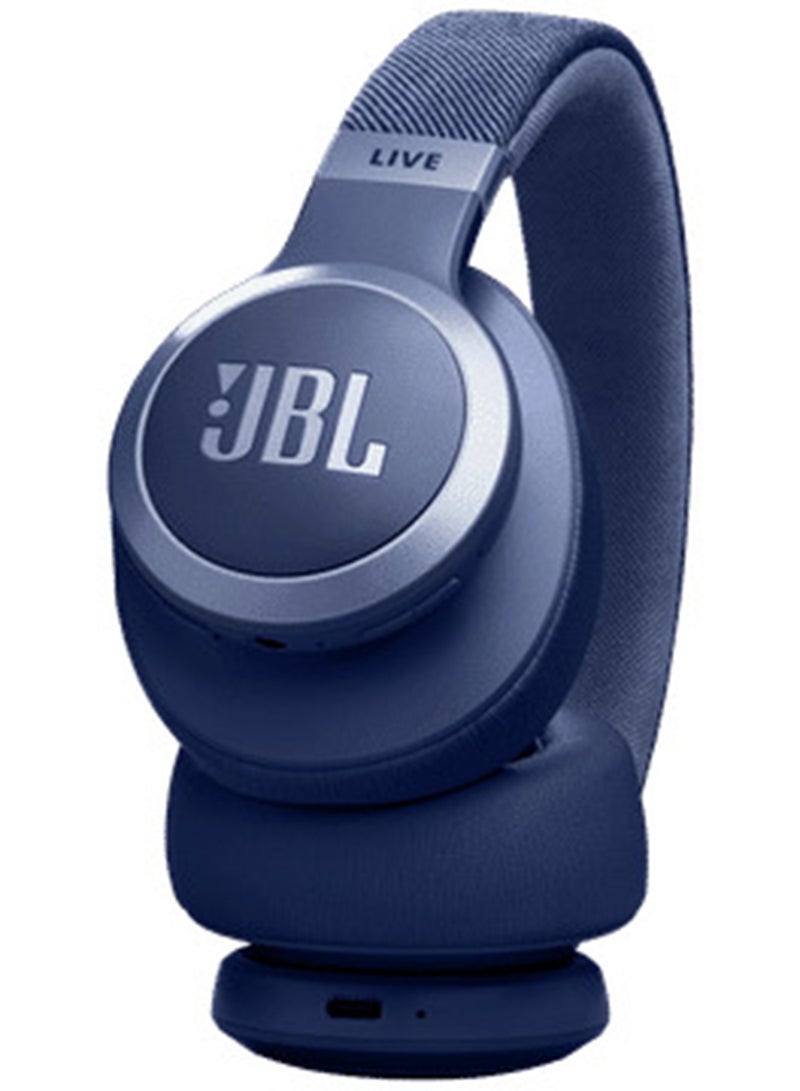 JBL Live 770 NC Wireless Over-Ear Headphones With True Adaptive Noise Cancelling Blue - Image 2