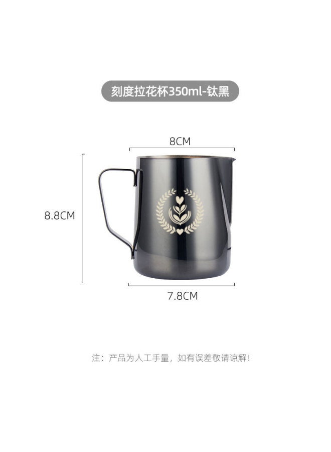 Pointed Mouth Coffee Cup 304 Stainless Steel With Scale Measuring Cup Coffee Cup Milk Frother
