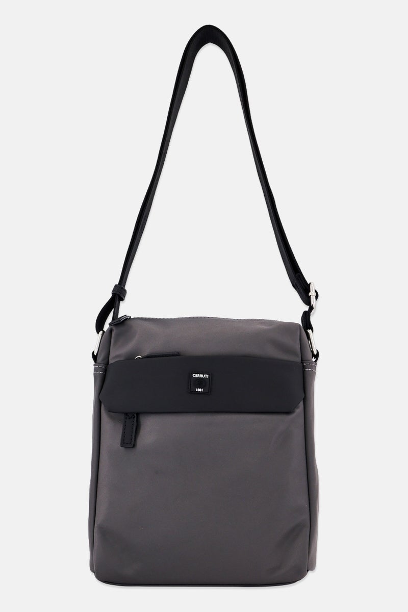 CERRUTI 1881 Men Brand Logo Cross Body Bag, Grey  - Image 1