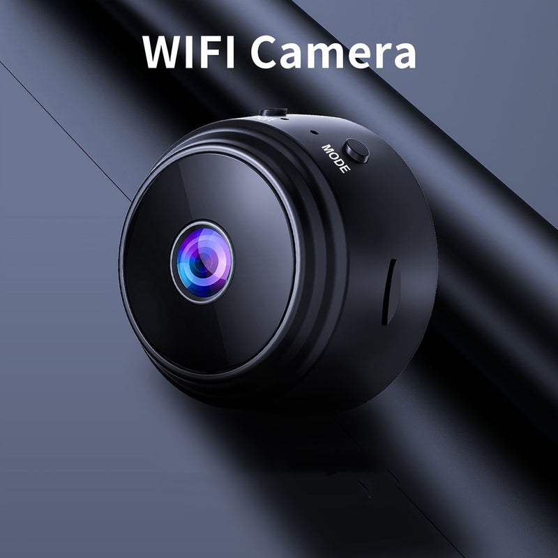 1pc Compact 2.4Ghz Wifi Wireless Security Camera Black Indoor Outdoor Surveillance Remote Monitoring Home Assistant Mobile App View - Image 4