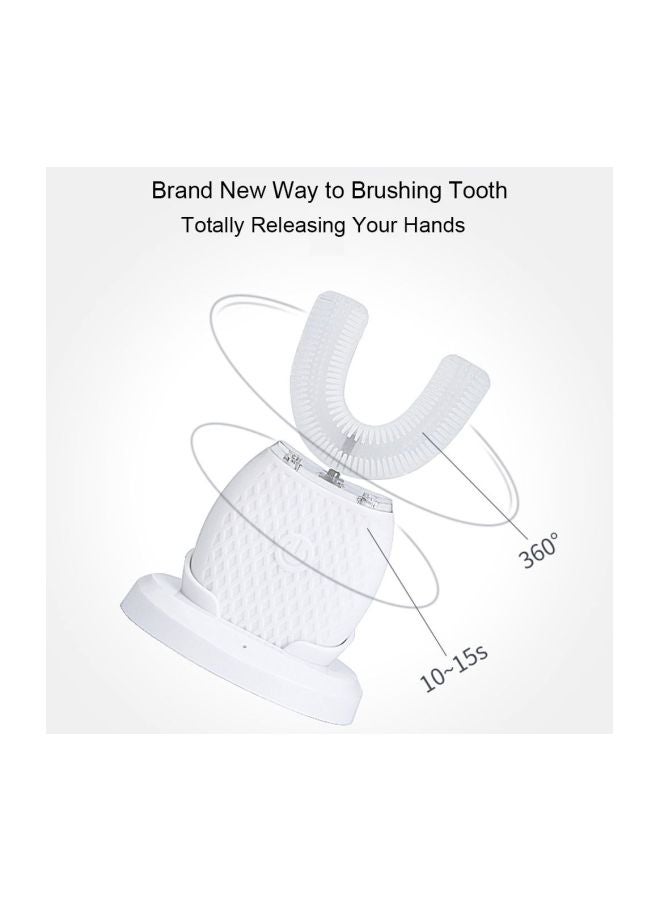 U-Shaped Ultrasonic Electric Toothbrush White - Image 2