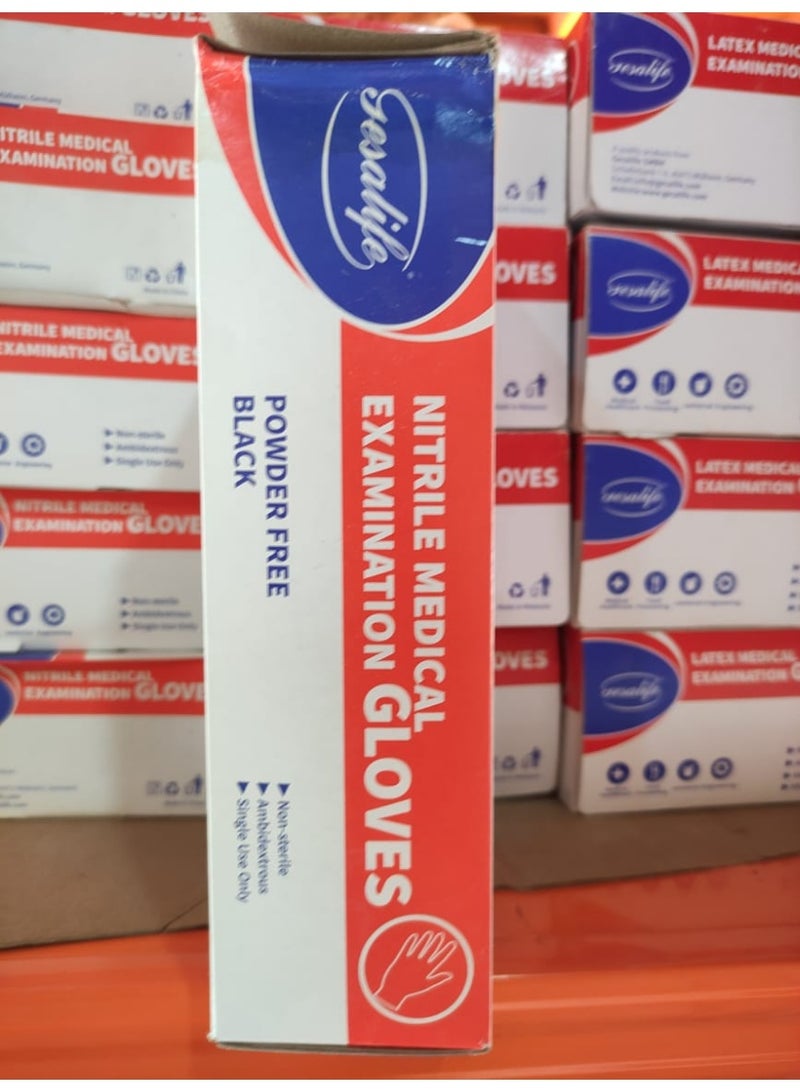 Gesalife Blue Nitrile Gloves – Powder Free – Large – Disposable – Medical & Food Use - Image 3
