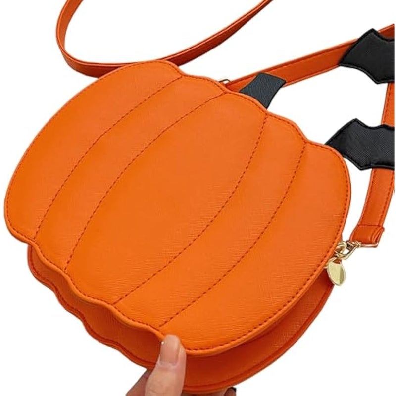 Girls  Pumpkin Purse Crossbody PU Leather Upgrade Pumpkin Purse for Women - Image 4