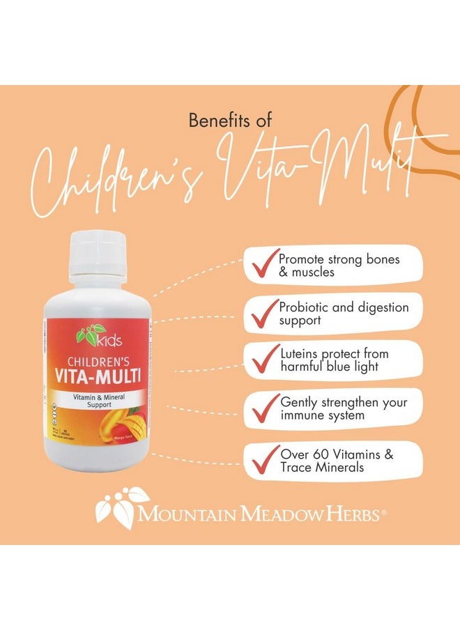 Mountain Meadow Herbs Mountain Meadow Herbs Children's Vita-Multi: Blended Vitamin & Mineral Supplement - Fast Absorbing Liquid Kids Vitamins with Fruits, Greens, and Eye-Protecting Lutein (16 oz.)  - Image 2