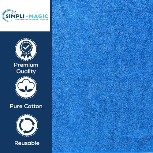 Simpli-Magic Cotton Hand Towels  16""x27""  12 Pack  Blue - Image 5