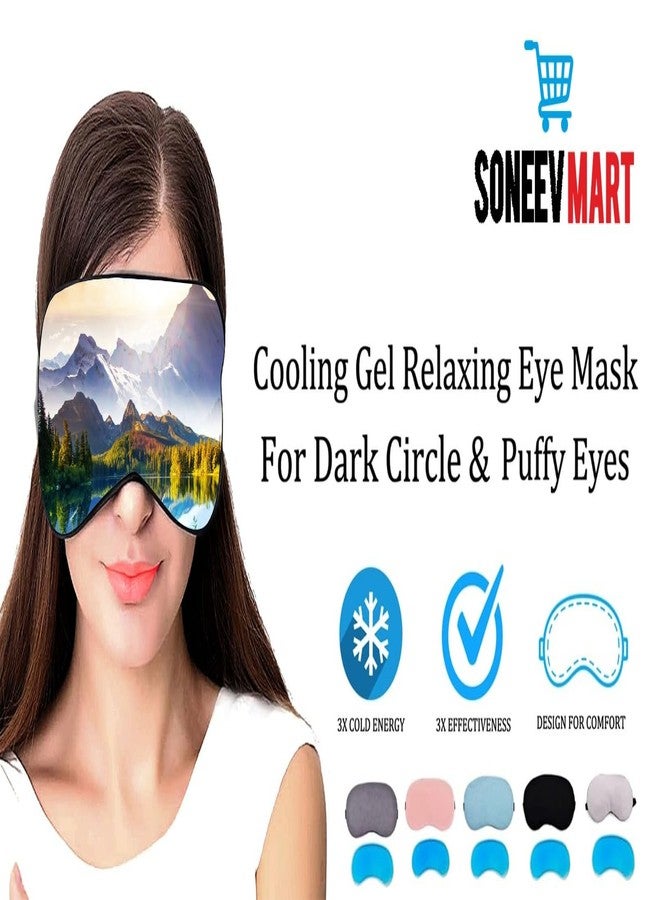 SONEEV MART قناع العين الجل الفاخر من سونيف مارت للاسترخاء المهدئ وتخفيف التوتر، قابل لإعادة الاستخدام، ومثالي للعلاج البارد، لعلاج انتفاخ العينين والهالات السوداء والصداع. - Image 4