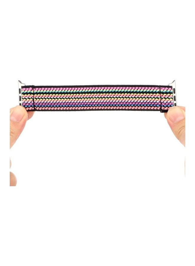 NIBEMINENT Replacement Watchband For Apple Watch Series 7 45mm/6 & SE 5 4 44mm/3 2 1 42mm Multicolour - Image 5