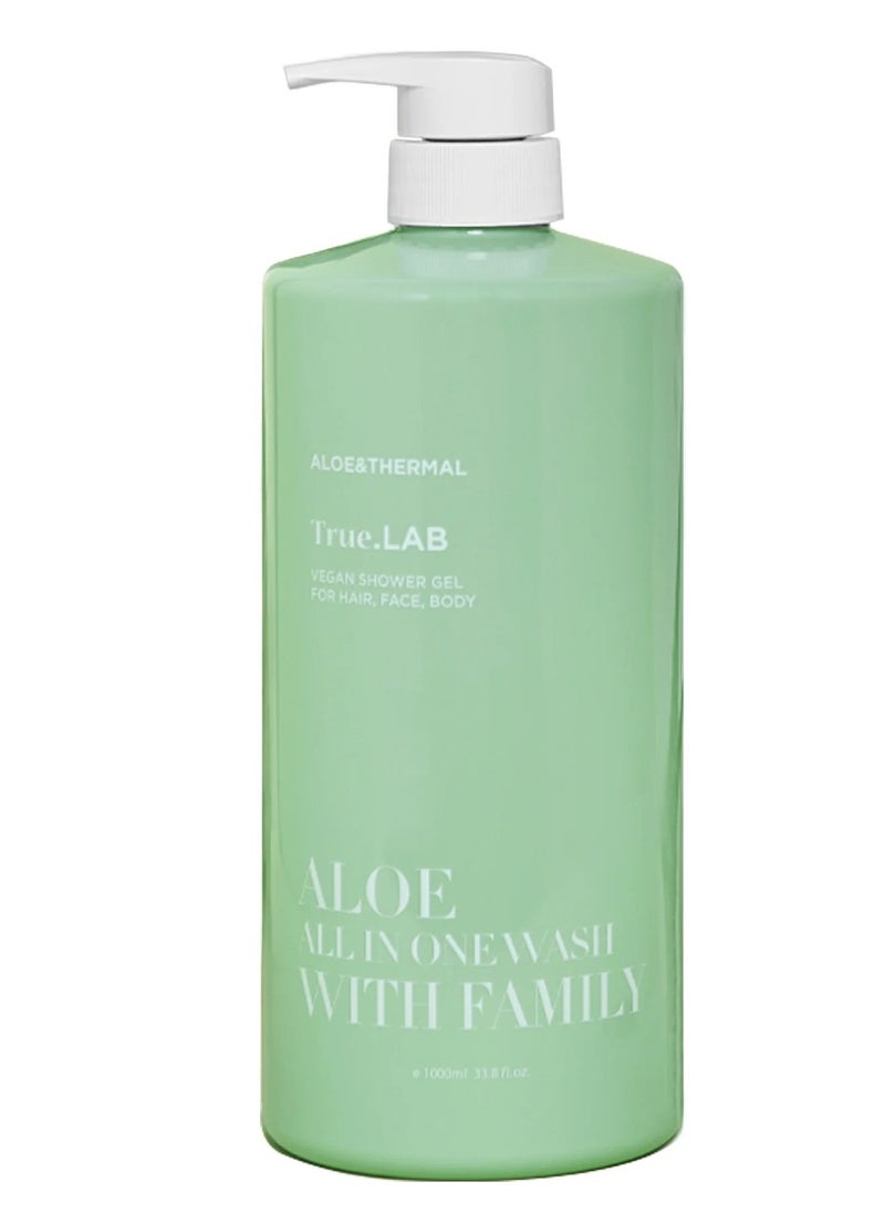 TRUE.LABORATORY - Vegan Shower Gel For Hair,Face,Body 1000ml - Image 1
