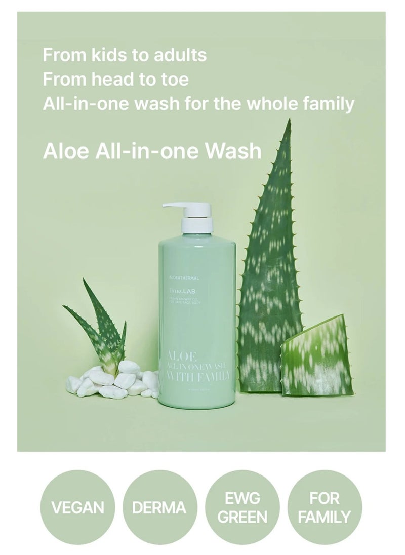 TRUE.LABORATORY - Vegan Shower Gel For Hair,Face,Body 1000ml - Image 1