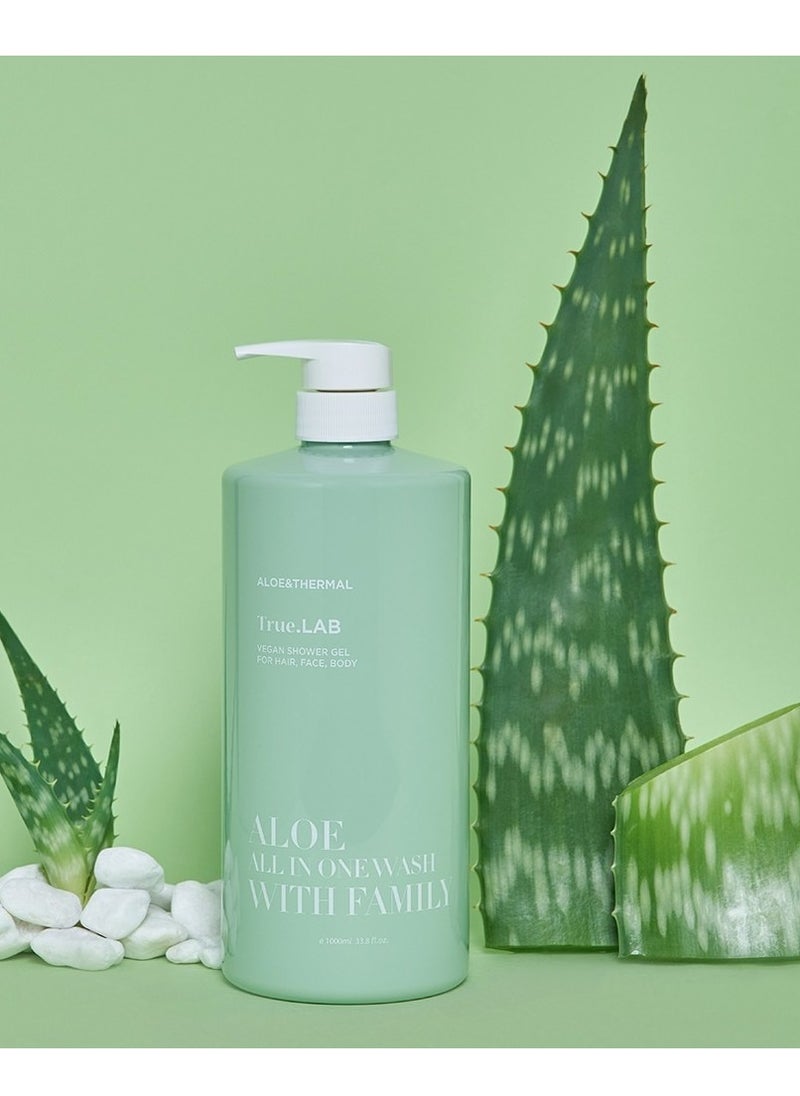 TRUE.LABORATORY - Vegan Shower Gel For Hair,Face,Body 1000ml - Image 1
