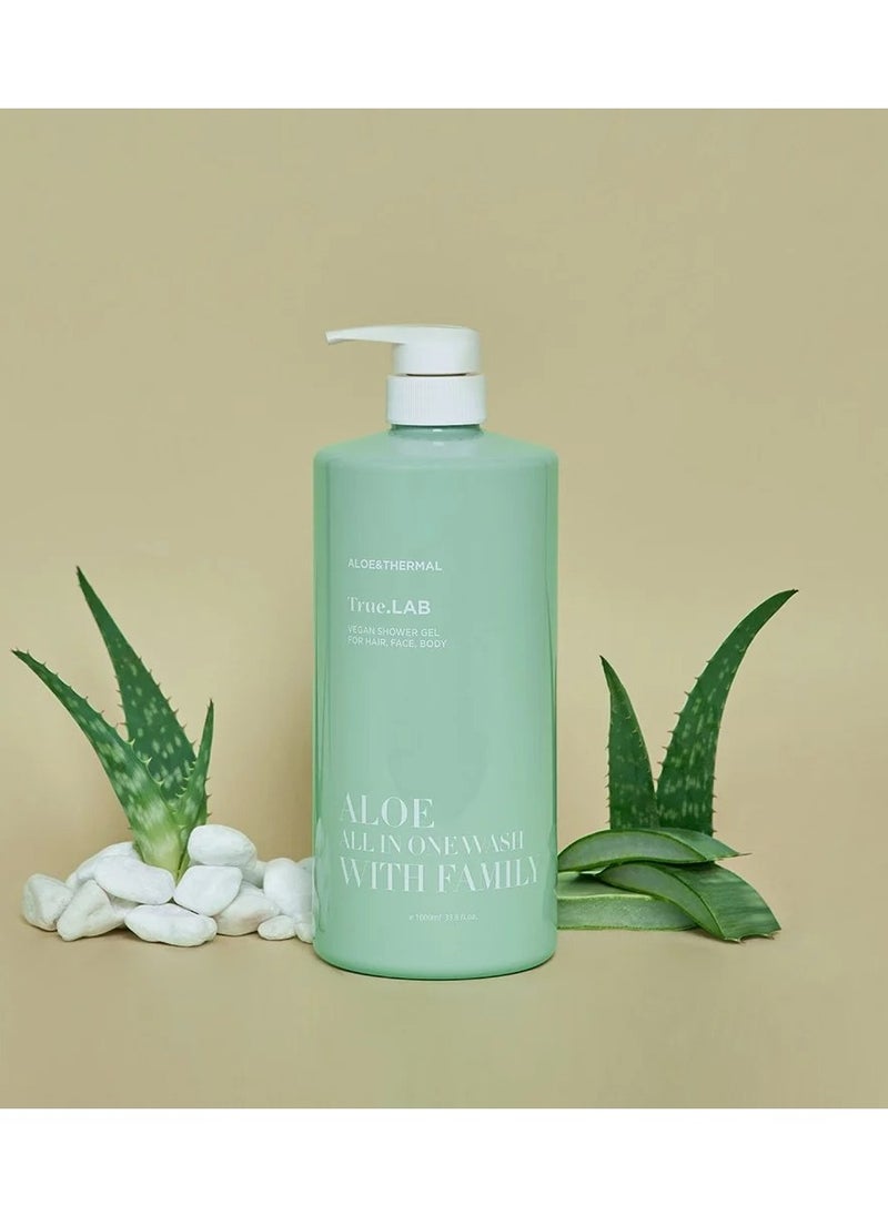 TRUE.LABORATORY - Vegan Shower Gel For Hair,Face,Body 1000ml - Image 1