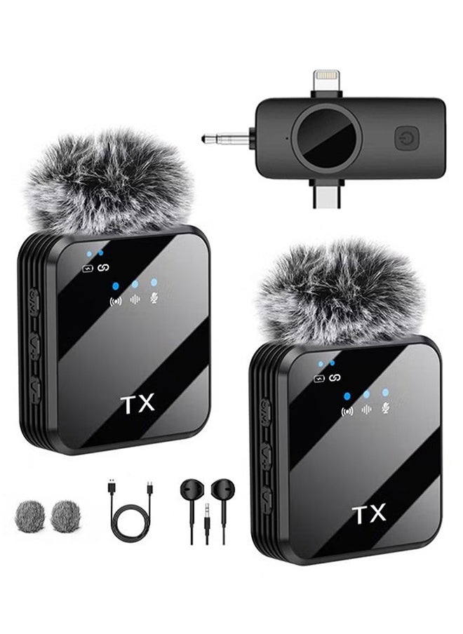 ULHYC - Wireless Lavalier Microphone Douyin Live Broadcast Mobile Video Recording 2.4G Noise Reduction Mini Microphone Live Video Recording Vlog Interview Online Classroom - Image 1