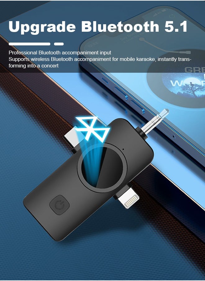ULHYC - Wireless Lavalier Microphone Douyin Live Broadcast Mobile Video Recording 2.4G Noise Reduction Mini Microphone Live Video Recording Vlog Interview Online Classroom - Image 1