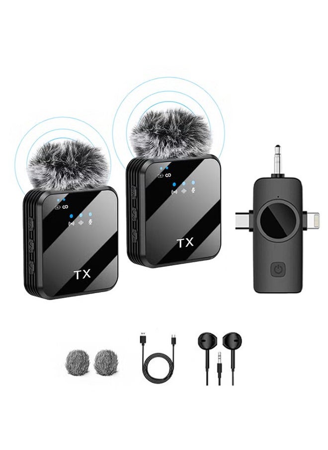 ULHYC - Wireless Lavalier Microphone Douyin Live Broadcast Mobile Video Recording 2.4G Noise Reduction Mini Microphone Live Video Recording Vlog Interview Online Classroom - Image 1