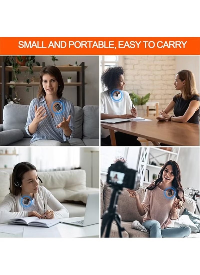 ULHYC - Wireless Lavalier Microphone Douyin Live Broadcast Mobile Video Recording 2.4G Noise Reduction Mini Microphone Live Video Recording Vlog Interview Online Classroom - Image 1