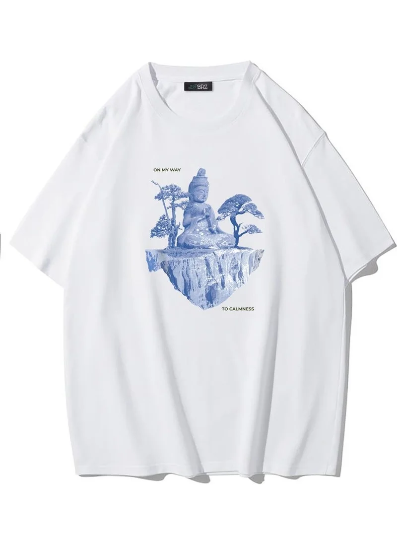 BRZ Collection Unisex Oversize Floatingisland Buddah T-Shirt