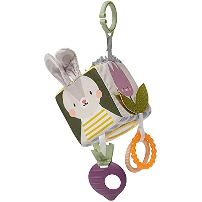 URBAN GARDEN ACTIVITY CUBE SENSORY BABY HANGING TOY. INCLUDES TEETHER, BABY SAFE MIRROR, PADDED HANDLE, CHIME BELL. CLIPS ON COT, PRAM OR CAR SEAT. SUITABLE FOR BOYS & GIRLS 0 MONTH + - Image 1