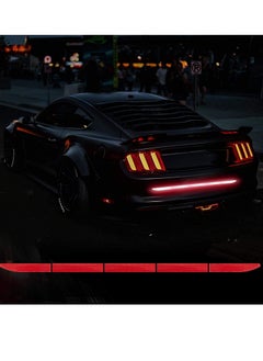 Strong Reflective Stripe Stickers High-Intensity Night Visibility Reflective Decal Universal Safety Warning Diamond Grade Waterproof Self Adhesive for Car Trunk 35.2'' (Red)