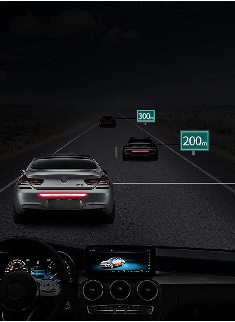 SYOSI - Strong Reflective Stripe Stickers High-Intensity Night Visibility Reflective Decal Universal Safety Warning Diamond Grade Waterproof Self Adhesive for Car Trunk 35.2'' (Red) - Image 1