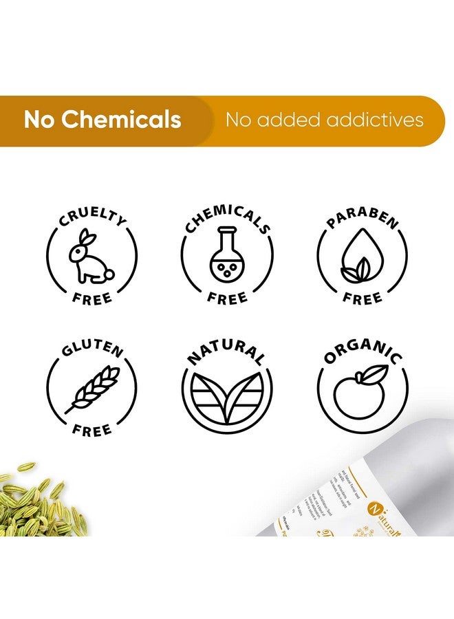 نيتشوراليس زيت بذور الشمر العطري من Naturalis Essence of Nature، طبيعي وذو درجة علاجية للعناية بالبشرة ومكافحة الشيخوخة ونمو الشعر - 500 مل - Image 4