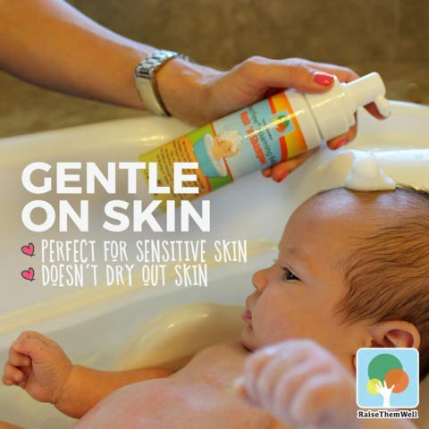 Raise Them Well ToxicFree® Foaming Baby Shampoo & Body Wash – 7.5 fl oz | Gentle, Tear-Free, Unscented Baby Wash for Newborns & Kids | Organic, Hypoallergenic, Sulfate-Free, Paraben-Free - Image 3