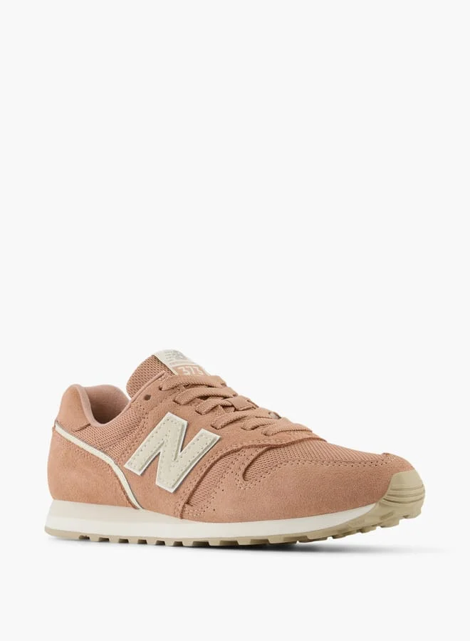 نيو بالانس Women's Logo Detail Sneakers with Lace-Up Closure - 373