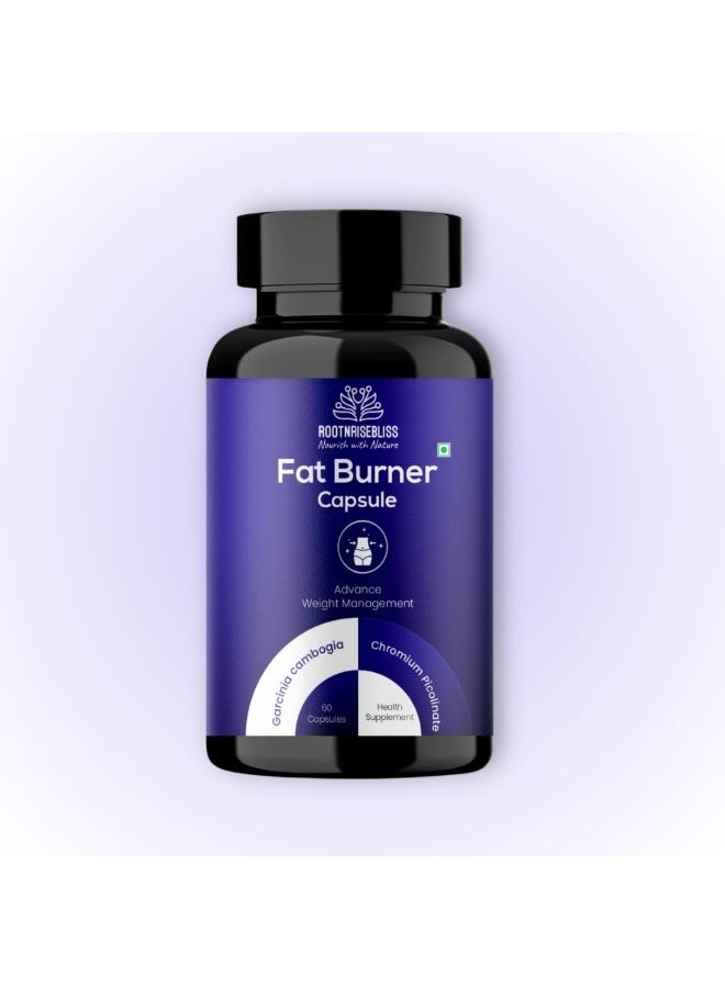ROOTNRISEBLISS Fat Burner Capsules, Natural Thermogenic Weight Loss Support, Boost Metabolism, Burn Belly Fat, Increase Energy, Improve Fat Metabolism – 60 Weight Management Capsules – Pack of 1 - Image 1