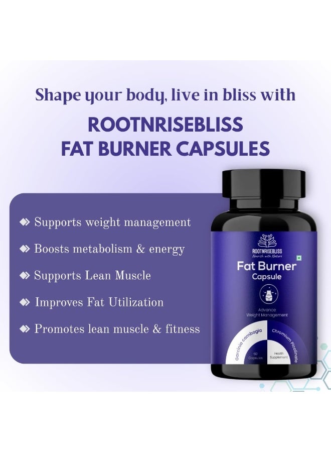 ROOTNRISEBLISS Fat Burner Capsules, Natural Thermogenic Weight Loss Support, Boost Metabolism, Burn Belly Fat, Increase Energy, Improve Fat Metabolism – 60 Weight Management Capsules – Pack of 1 - Image 5